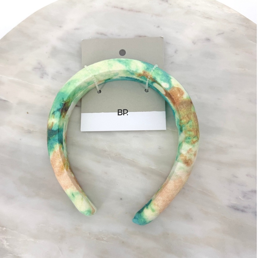 BP Nordstrom Rack Green Multi Tie Dye Padded Headband BPHF61SP21 NWT